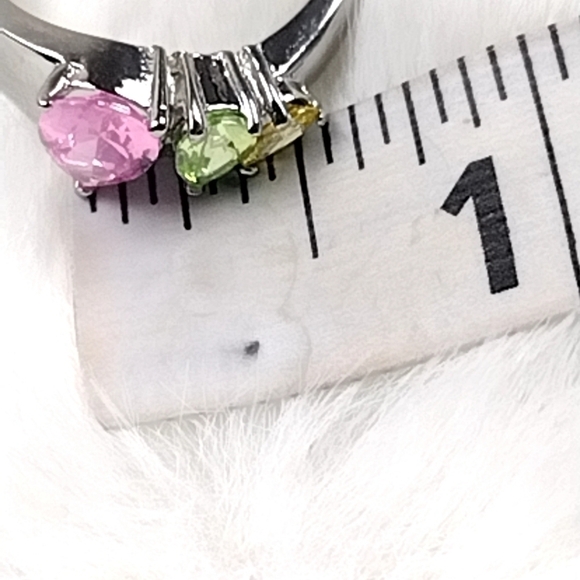 Gemstone Cocktail Ring Hypoallergenic Stainless Steel Women's Jewelry - Picture 7 of 12